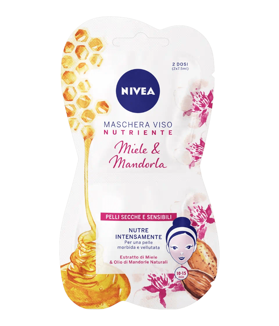 Nivea Nutrient Face Mask with Honey and Almond for Dry and Sensitive Skin 2 Doses of 7.5 ml