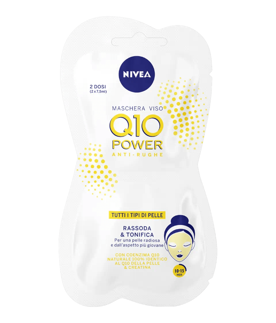 


Nivea Q10 Power Anti-Wrinkle Firming Face Mask For All Skin Types, 2 Single Doses of 7.5 ml
