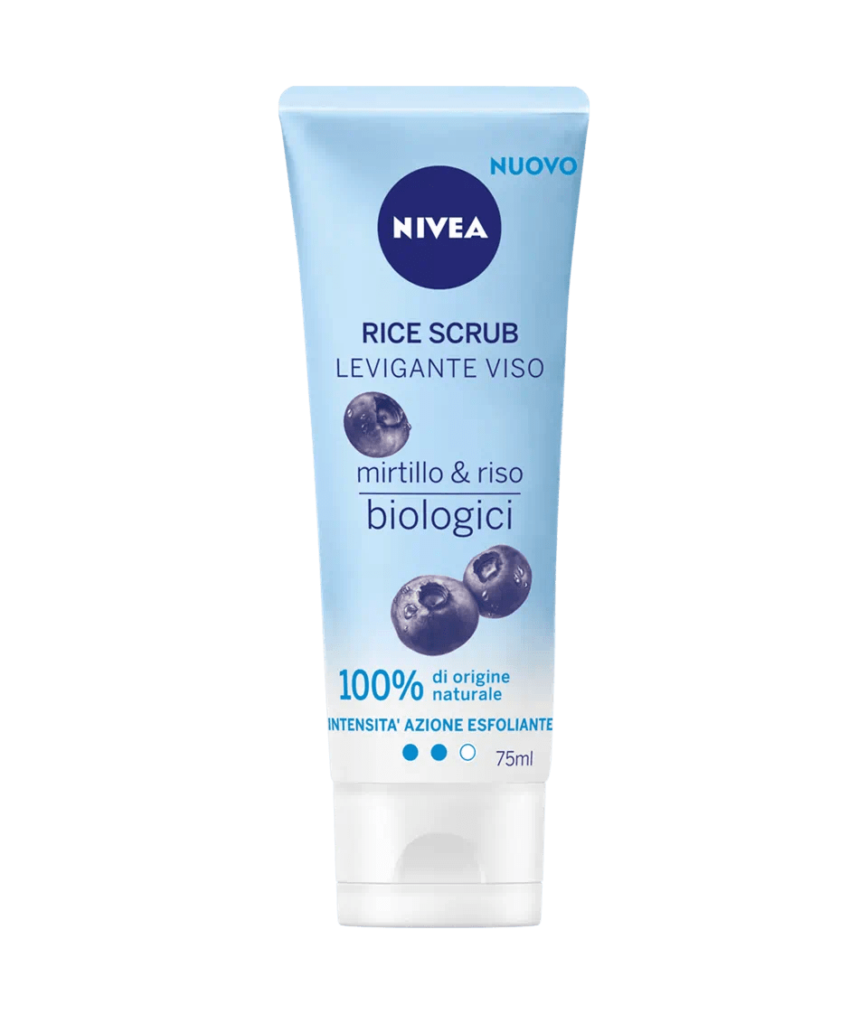 Nivea Rice Scrub Smoothing Face Scrub with Blueberry and Rice 75 ml