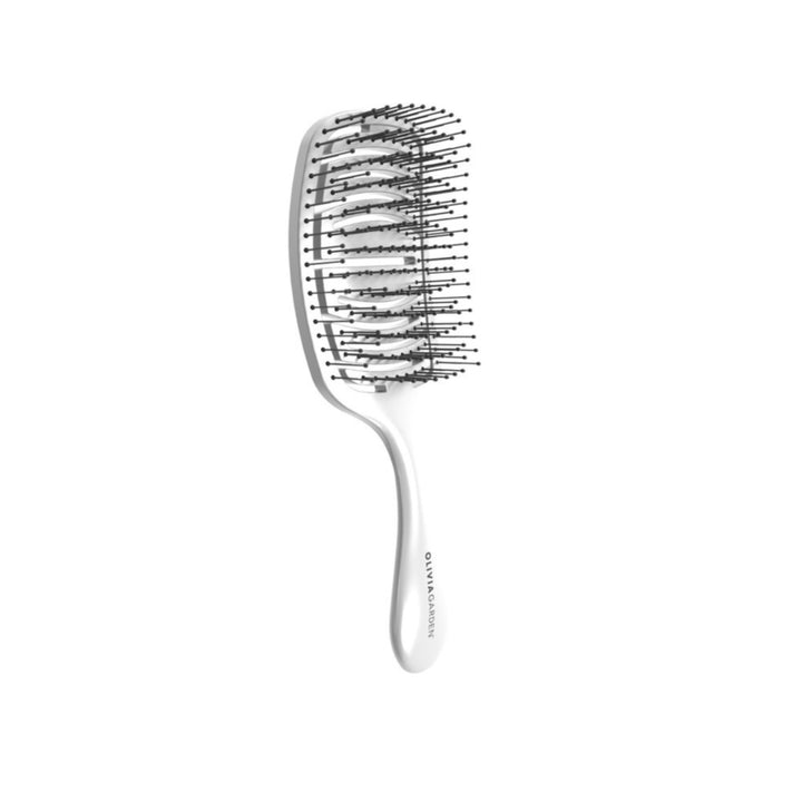

Olivia Garden's Detangle Medium Hair Districating Brush, Space Edition, Silver Color.