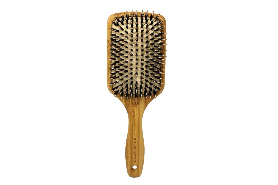 

Olivia Garden Bamboo Touch Flat Detangling Brush with Mixed Bristles Combo L