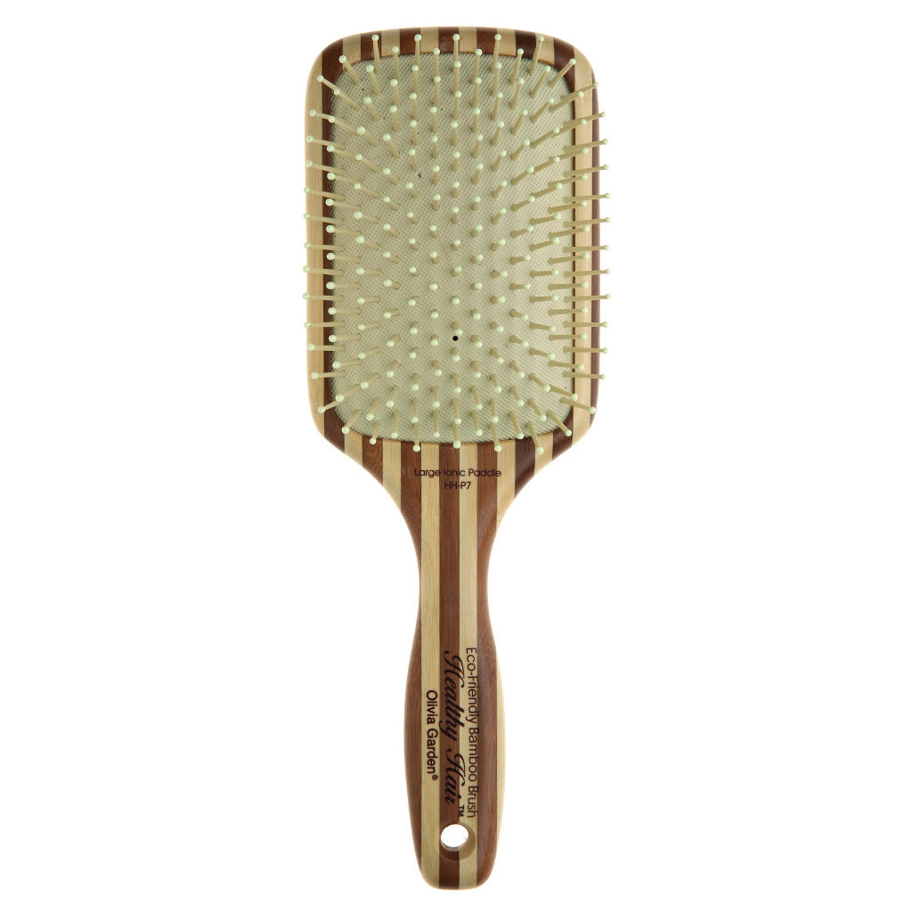 

Olivia Garden Eco-Friendly Ionic Flat Brush with Bamboo Wood Paddle P7