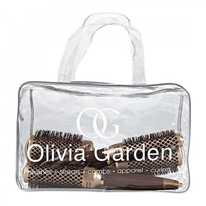 Olivia Garden Shine Gold Set Di Spazzole Nano Thermic 5 pz