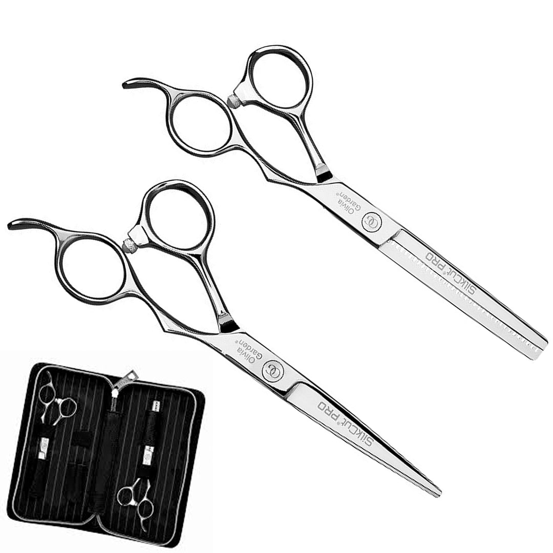 

Olivia Garden Silkcut Pro Kit Cutting Scissors + 6.50" Hair Thinning Scissors