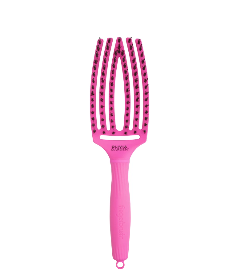 

Olivia Garden Detangling Brush Finger Medium Edition Think Pink Neon Pink