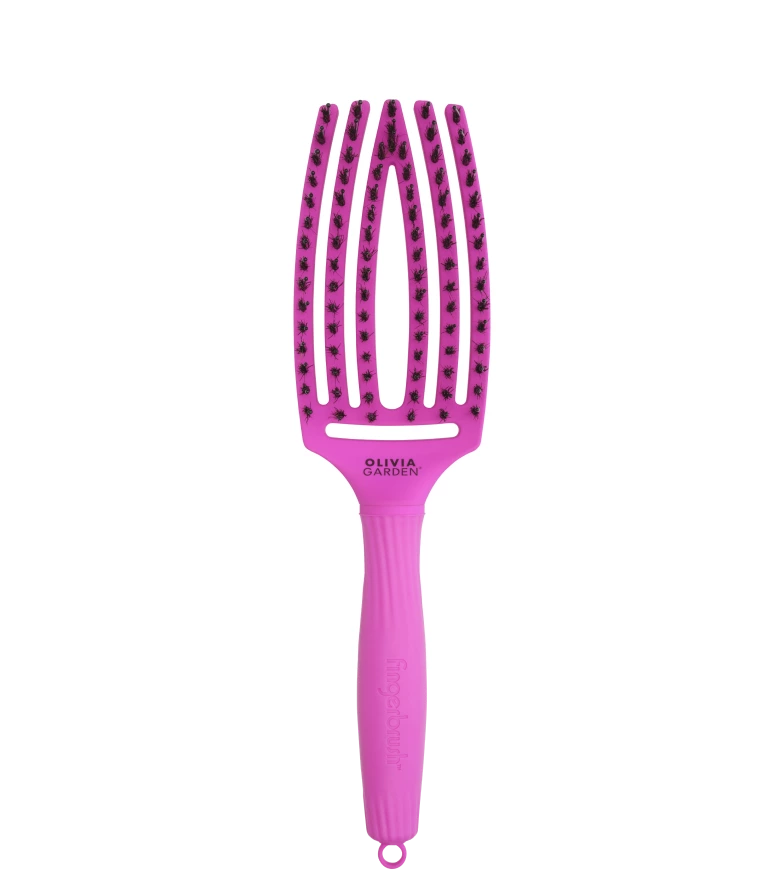 

Olivia Garden Detangling Brush Finger Medium Edition Think Pink Neon Purple