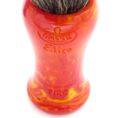 Omega Elite Fire Pędzel Do Golenia Z Włókna Syntetycznego Seria 5 Elementów MB1931 FI