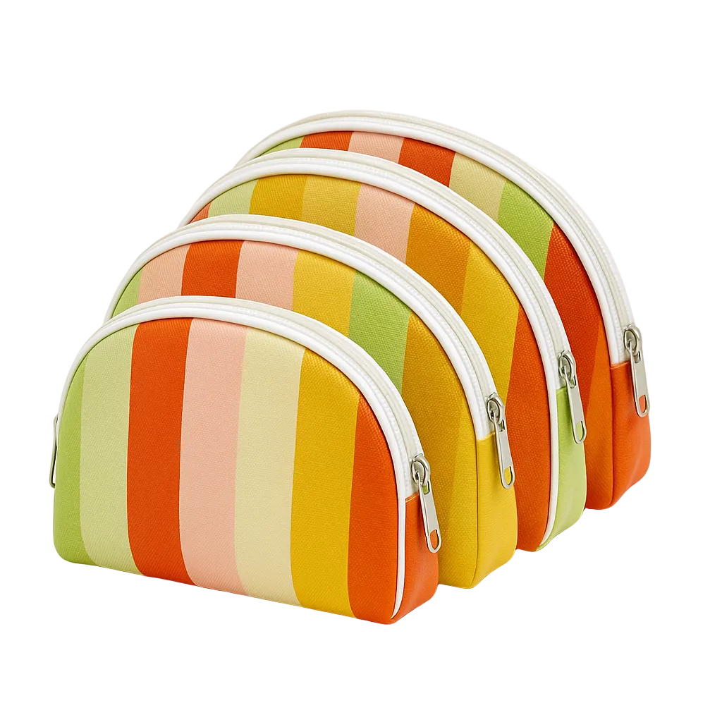 Pochette Organizer Da Viaggio Multicolor A Righe 4 pz