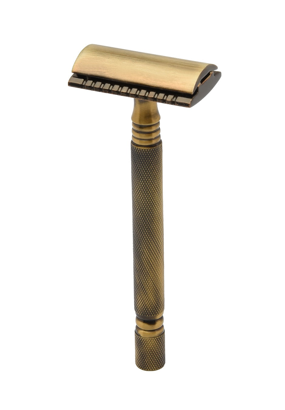 

Pearl Shaving Safety Razor SS-01CC Antique Brass Closed Comb