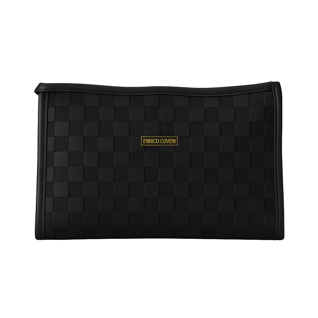 Pochette Donna Enrico Coveri Nera Con Trama Damier