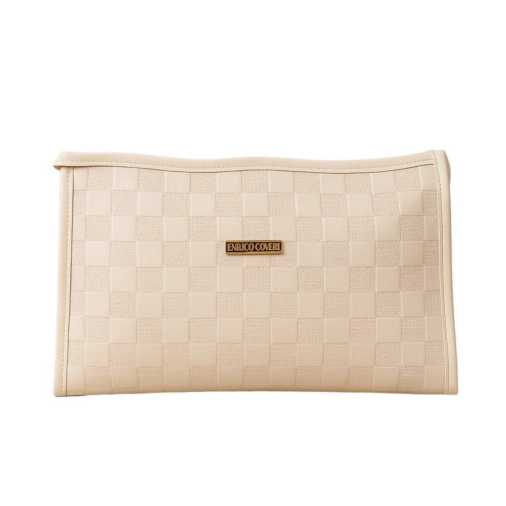 Pochette Donna Enrico Coveri Panna Con Trama Damier