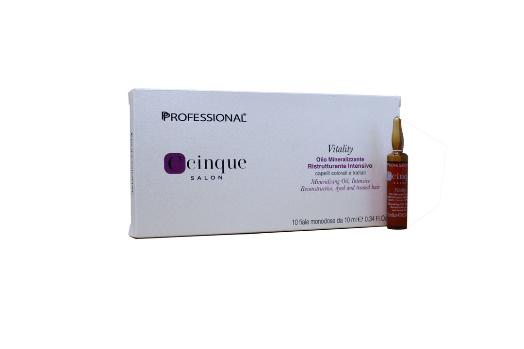 

Professional Ccinque Salon Mineralizing Restorative Hair Oil 10 Vials of 10 ml
