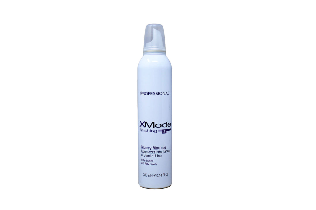 

Professional Xmode Glossy Mousse Instant Brightness for Hair with Flax Seed 300ml