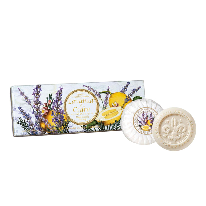 Saponificio Artigianale Fiorentino Set Sapone Capri Lavanda E Cedro 3 pz da 100 gr