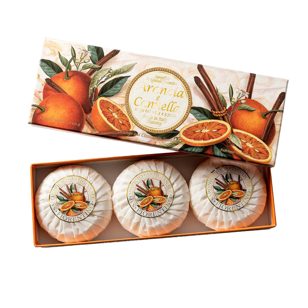 Saponificio Artigianale Fiorentino Set Sapone Arancia E Cannella 3 pz da 100 gr