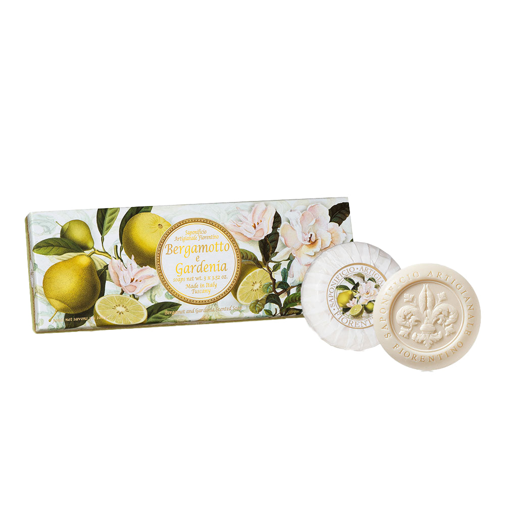 Saponificio Artigianale Fiorentino Set Sapone Bergamotto E Gardenia 3 pz da 100 gr