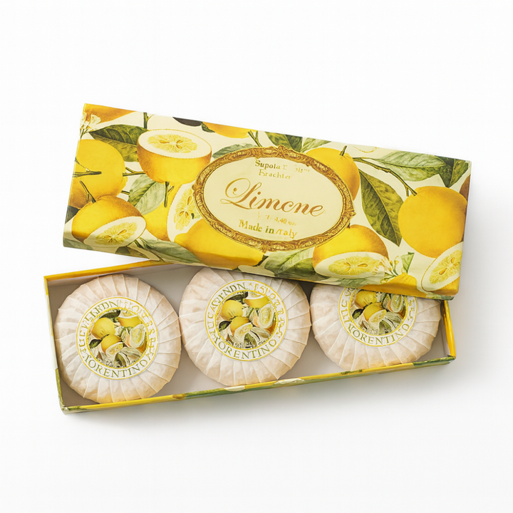 Saponificio Artigianale Fiorentino Set Seife Düfte Der Sonne Zitrone 3 Stk à 100 g
