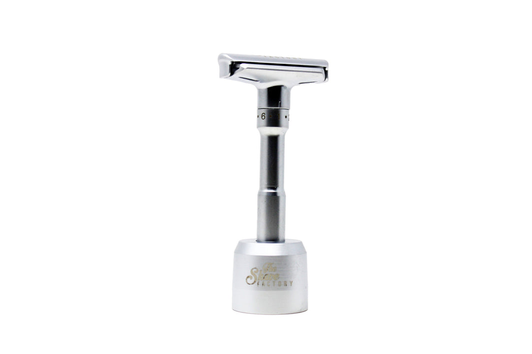 

The Shave Factory Adjustable Safety Razor with Stand