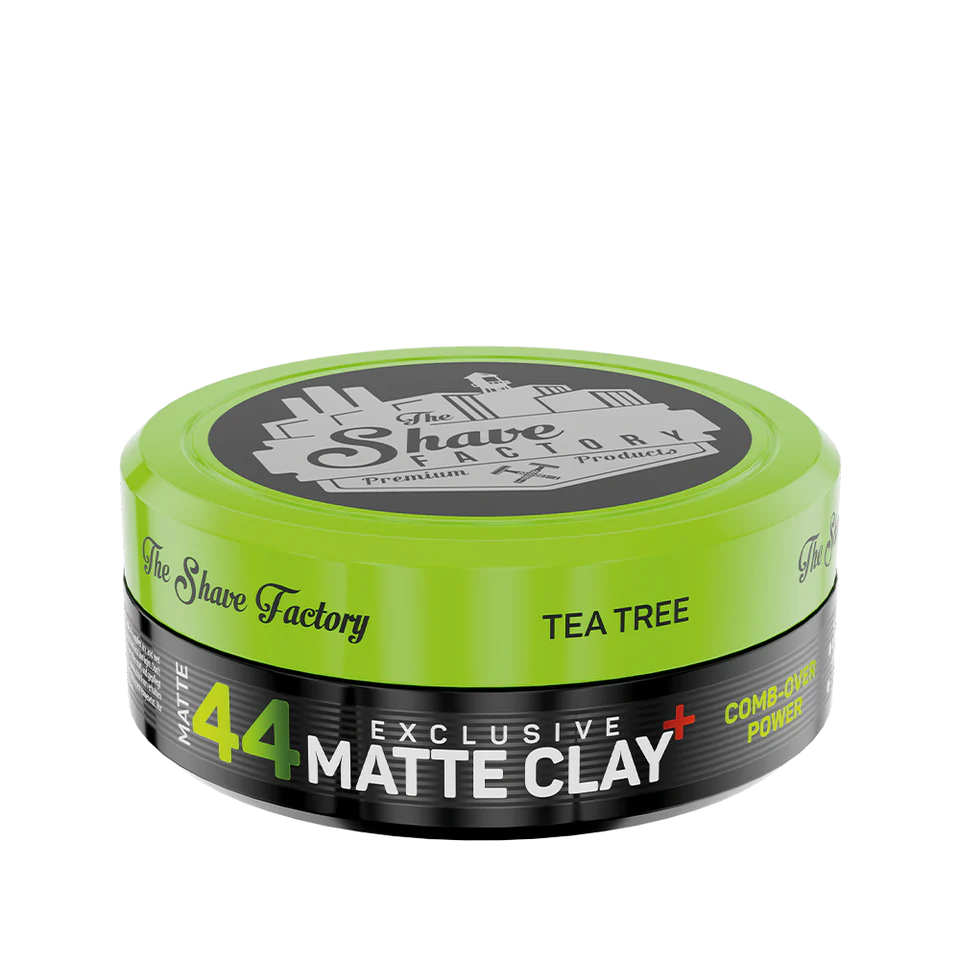 The Shave Factory Cera Opaca Per Capelli 44 Exclusive Matte Clay Comb-Over Power Tenuta Forte 150 ml