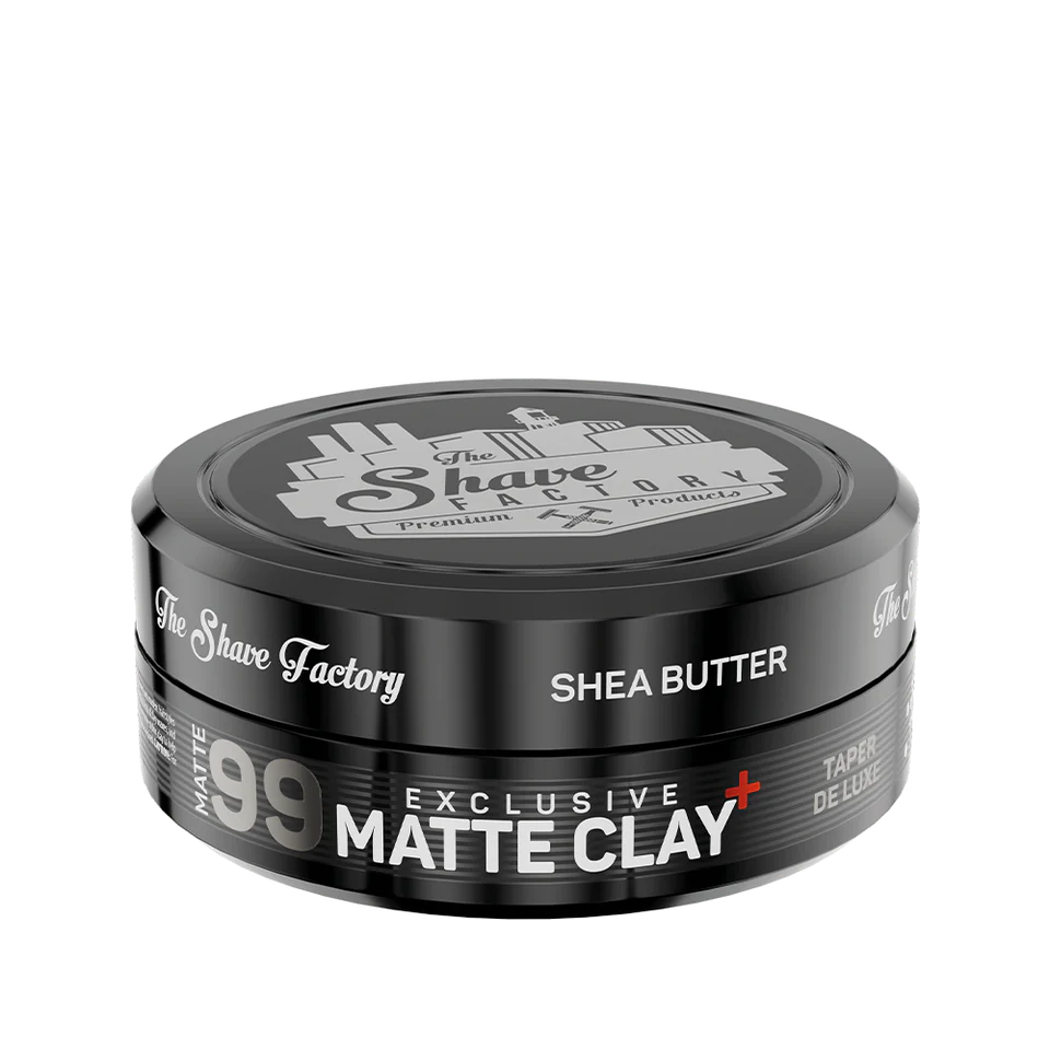 The Shave Factory Cera Opaca Per Capelli 99 Exclusive Matte Clay Taper De Luxe Tenuta Forte 150 ml