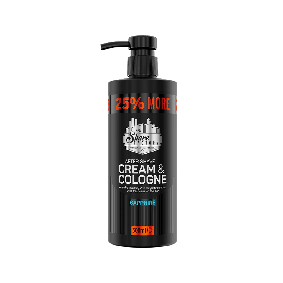 

The Shave Factory After-Shave Cream and Cologne Sapphire 500 ml.