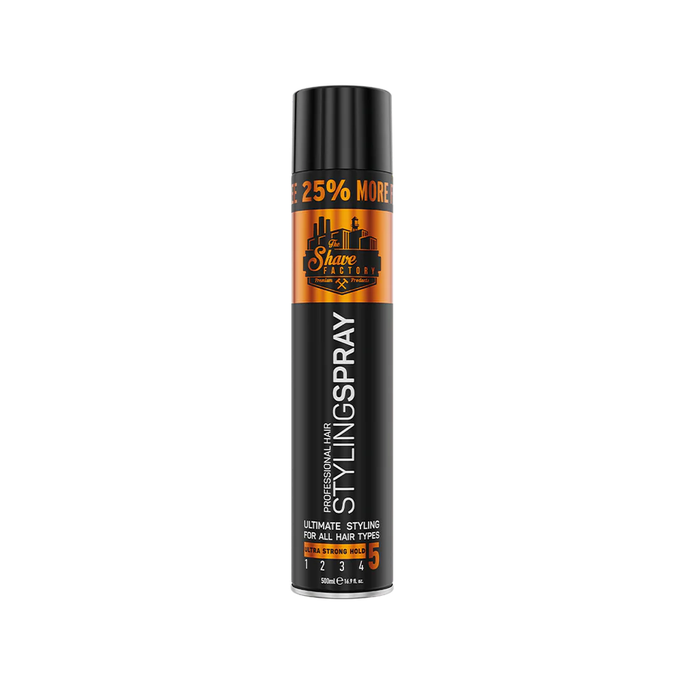 

The Shave Factory Lacca Hair Spray Extra Strong Hold 500 ml.