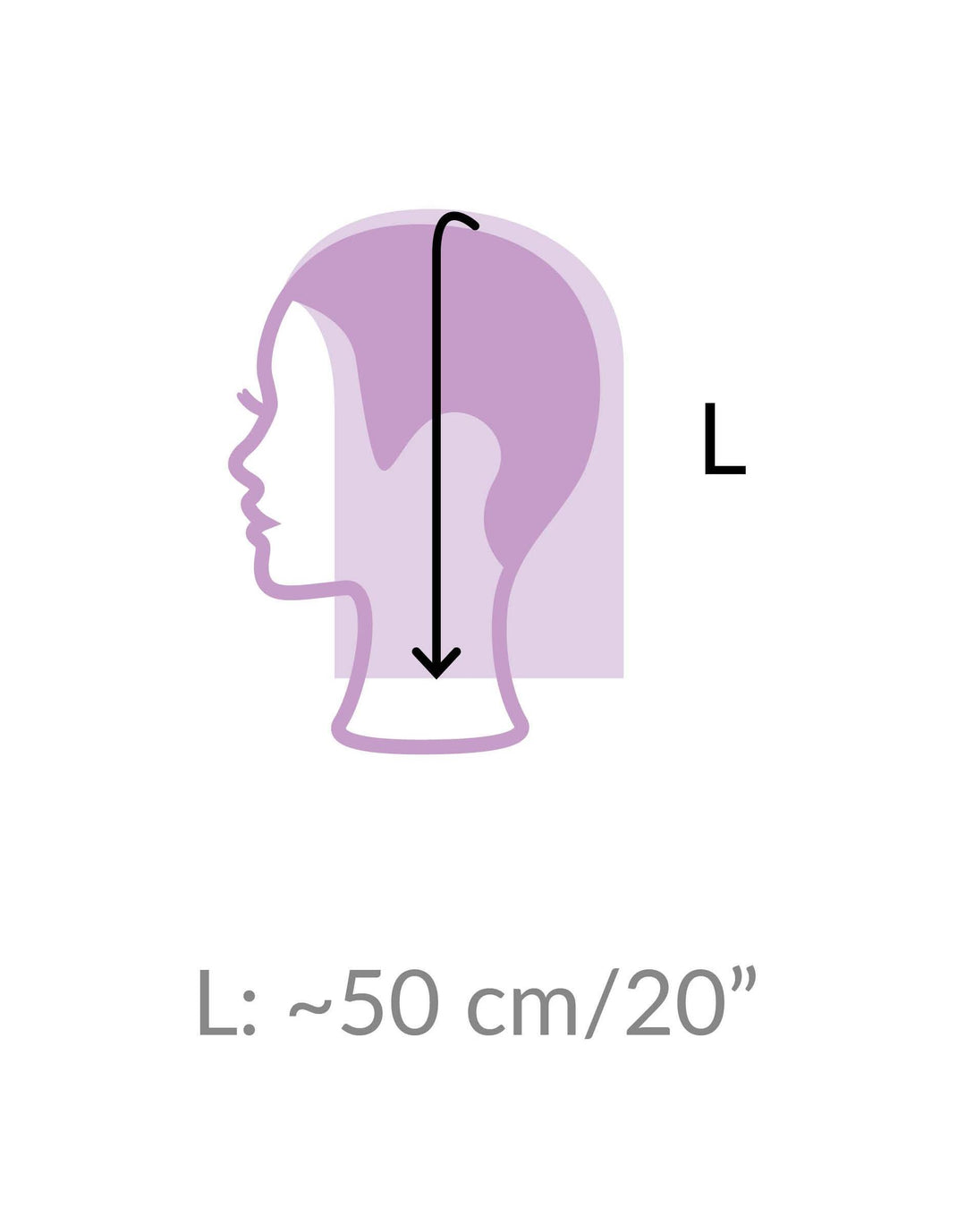 Uwe Damm Übungskopf Modell Andrea 100% Echthaar Braun 50 cm