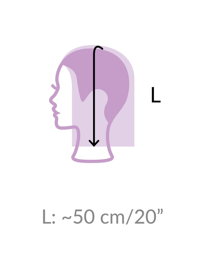 Uwe Damm Übungskopf Modell Andrea 100% Echthaar Braun 50 cm