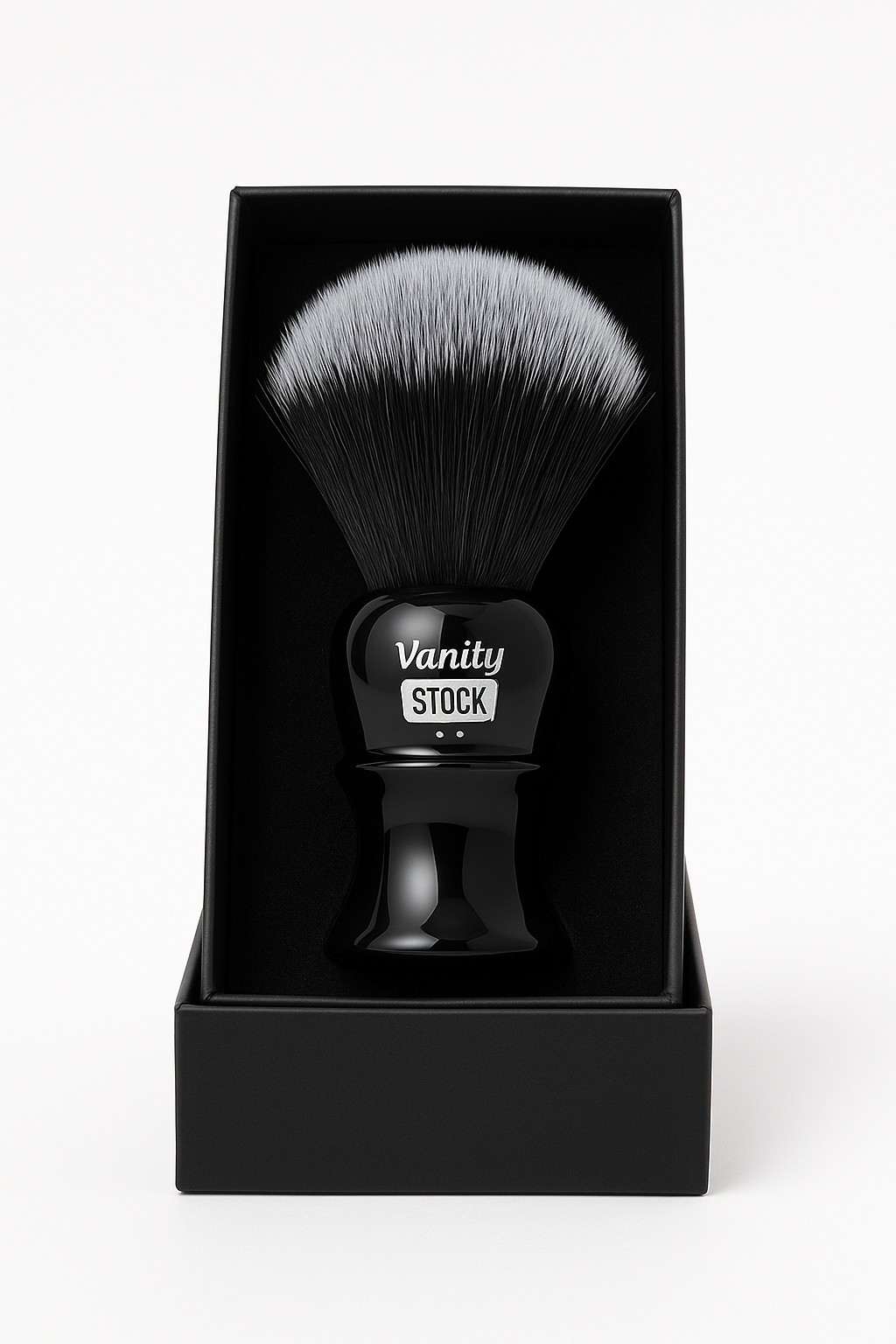 VanityStock Midnight Gloss Pennello Da Barba In Fibra Sintetica