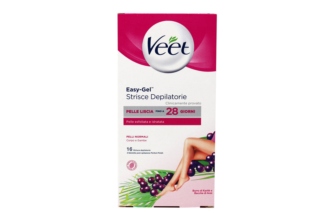 

Veet Body and Leg Hair Removal Strips 16 pcs + 2 Post-Epilation Wipes