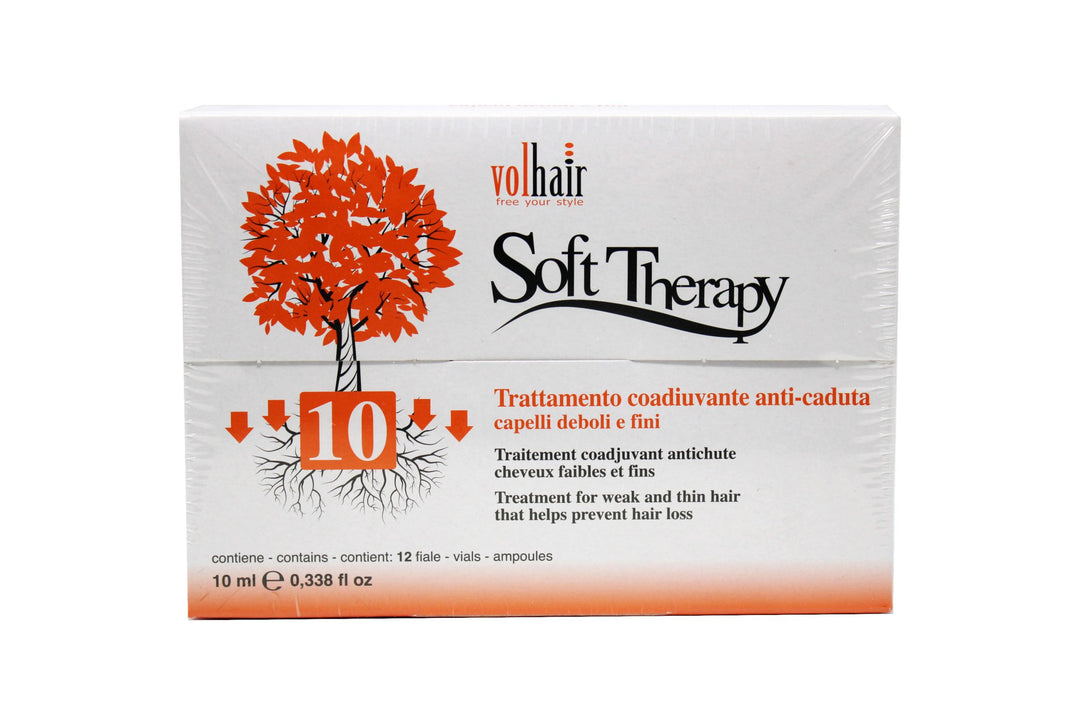 Volhair Soft Therapy Trattamento Coadiuvante Anti Caduta Per Capelli Deboli E Fini 12 Fiale Da 10 ml