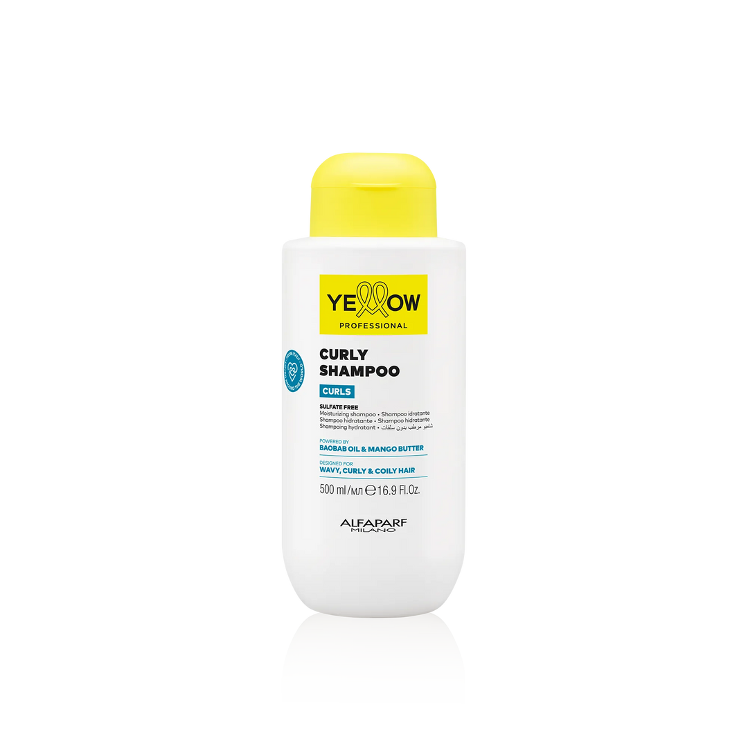 Alfaparf Yellow Curly Curls Shampoo Idratante E Anti Crespo Per Capelli Mossi E Ricci 500 ml