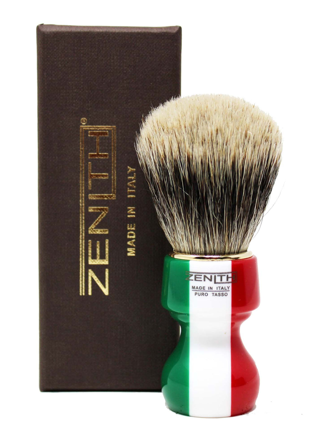 

Zenith Shaving Brush in Pure Manchurian Badger Hair with Gold Collar Art. 506 IF/Gold MB