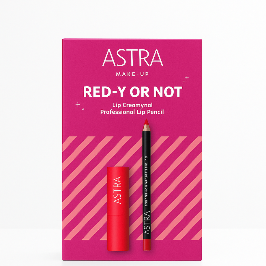 Astra Make-Up Red-y Or Not Kit Labbra Lip Creamynal + Professional Lip Pencil
