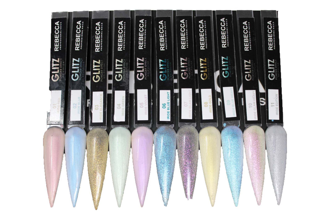 Rebecca Professional Nails Glitz Powder Effect Gel Polish Smalto Semipermanente UV\LED 5 ml