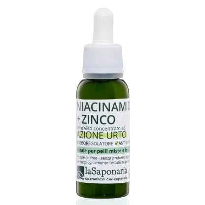 La Saponaria Niacinamide + Zinc Sérum Visage Action Ciblée Séborégulateur Et Anti - Imperfections 30 ml