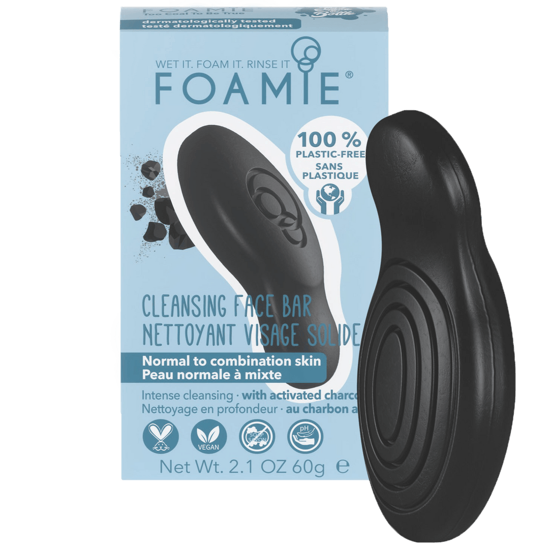 

Solid foam soap for face for normal and combination skin Too Coal To Be True with activated charcoal and tea tree oil 60g.